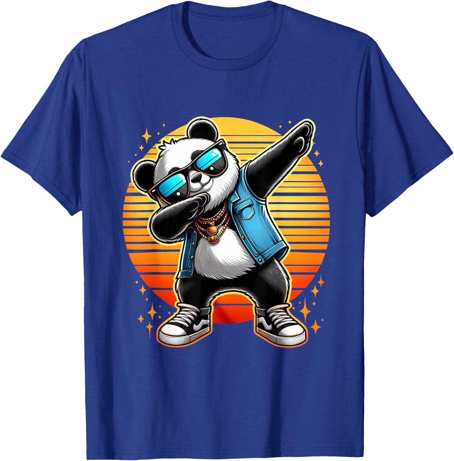 Funny Dabbing Panda Wearin a Sunglasses Panda Bear Dab Dance T-Shirt - T-Shirt | Royal