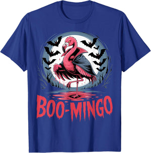 Boo-Mingo Flamingo Halloween Funny Spooky T-Shirt - T-Shirt | Royal