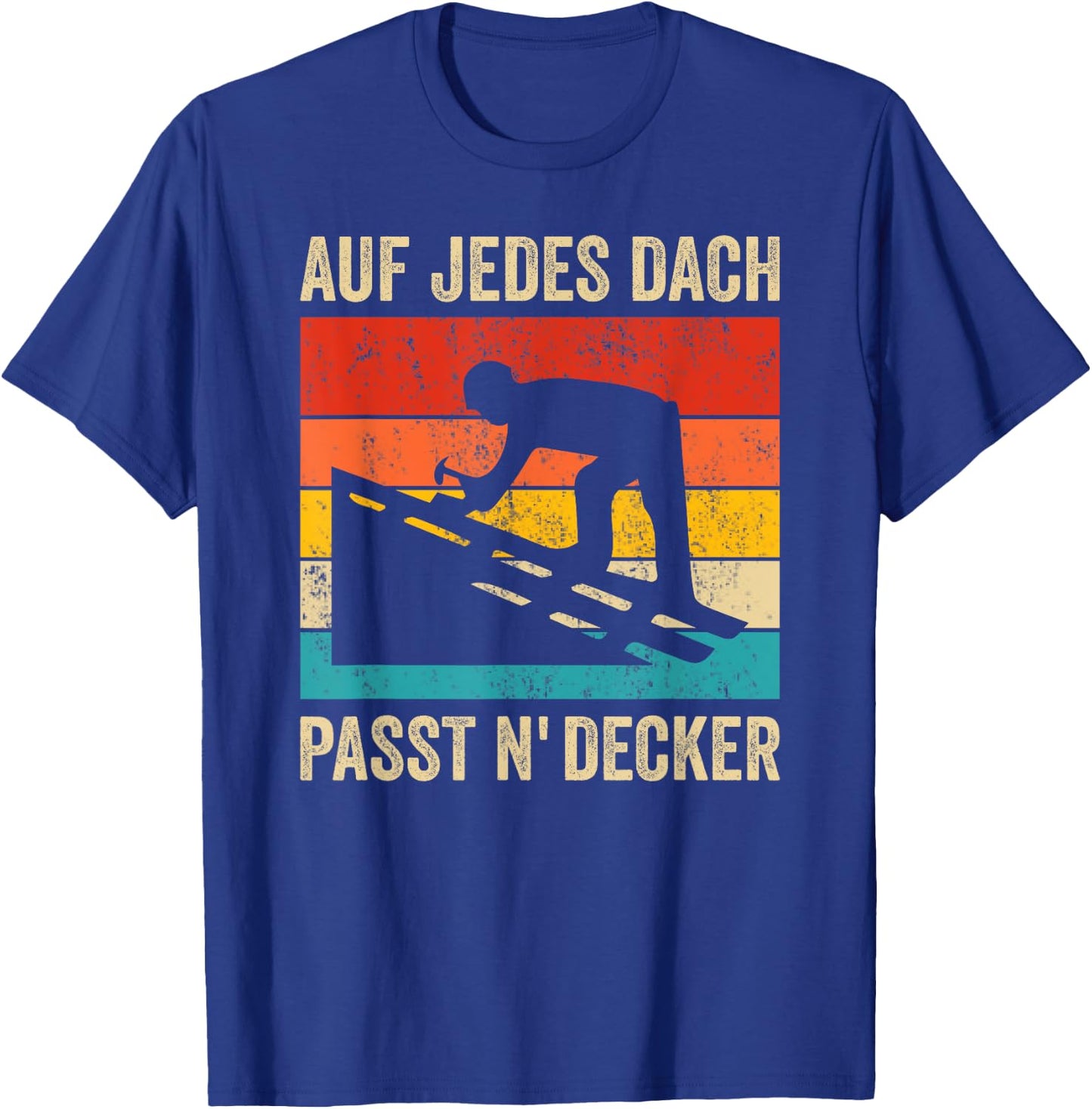 Lustiges Herren Dachdecker Retro Vintage T-Shirt - T-Shirt | Royal