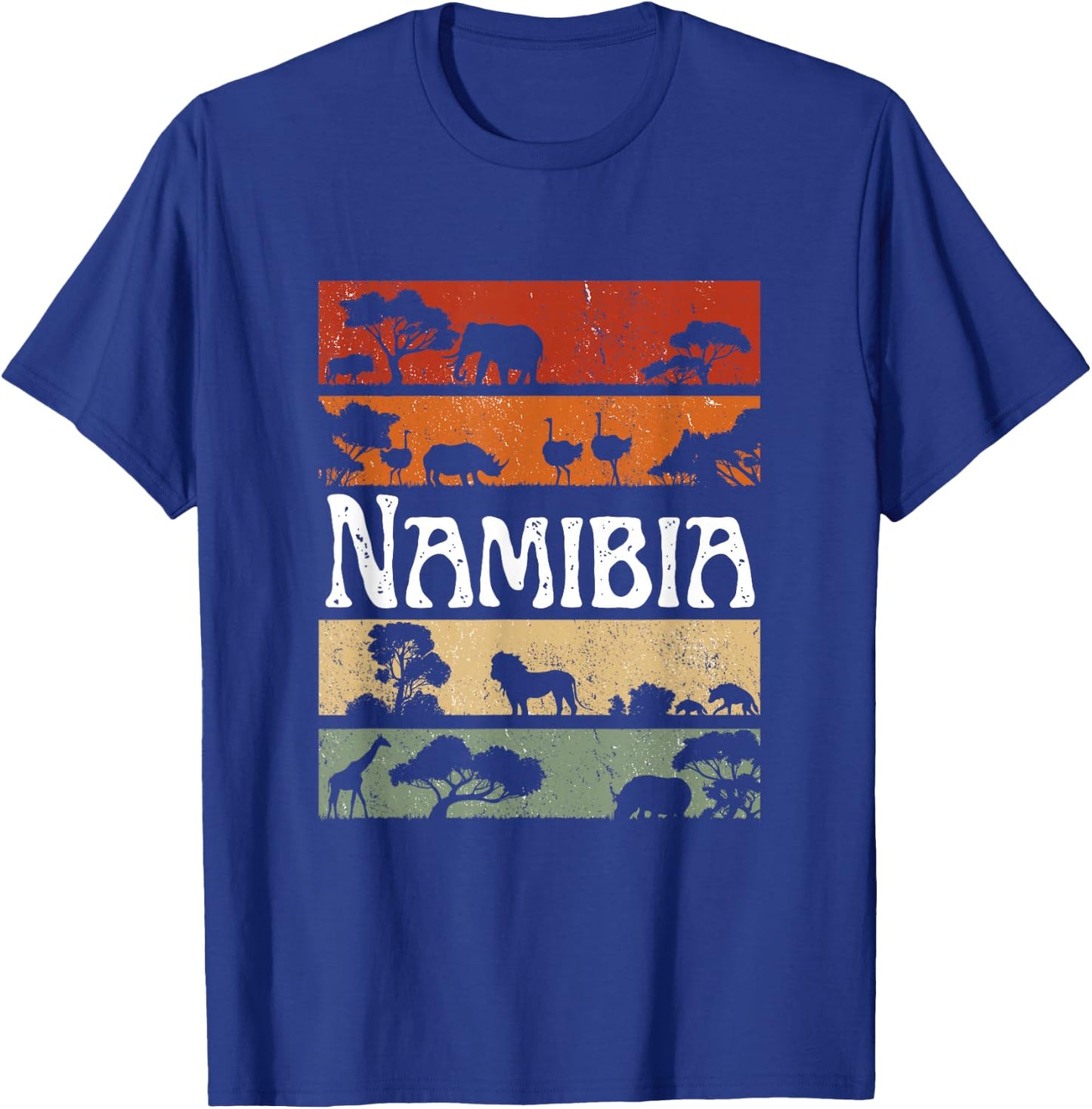 Retro Africa Namibia Safari Travel Namibia Tour T-Shirt - T-Shirt | Royal