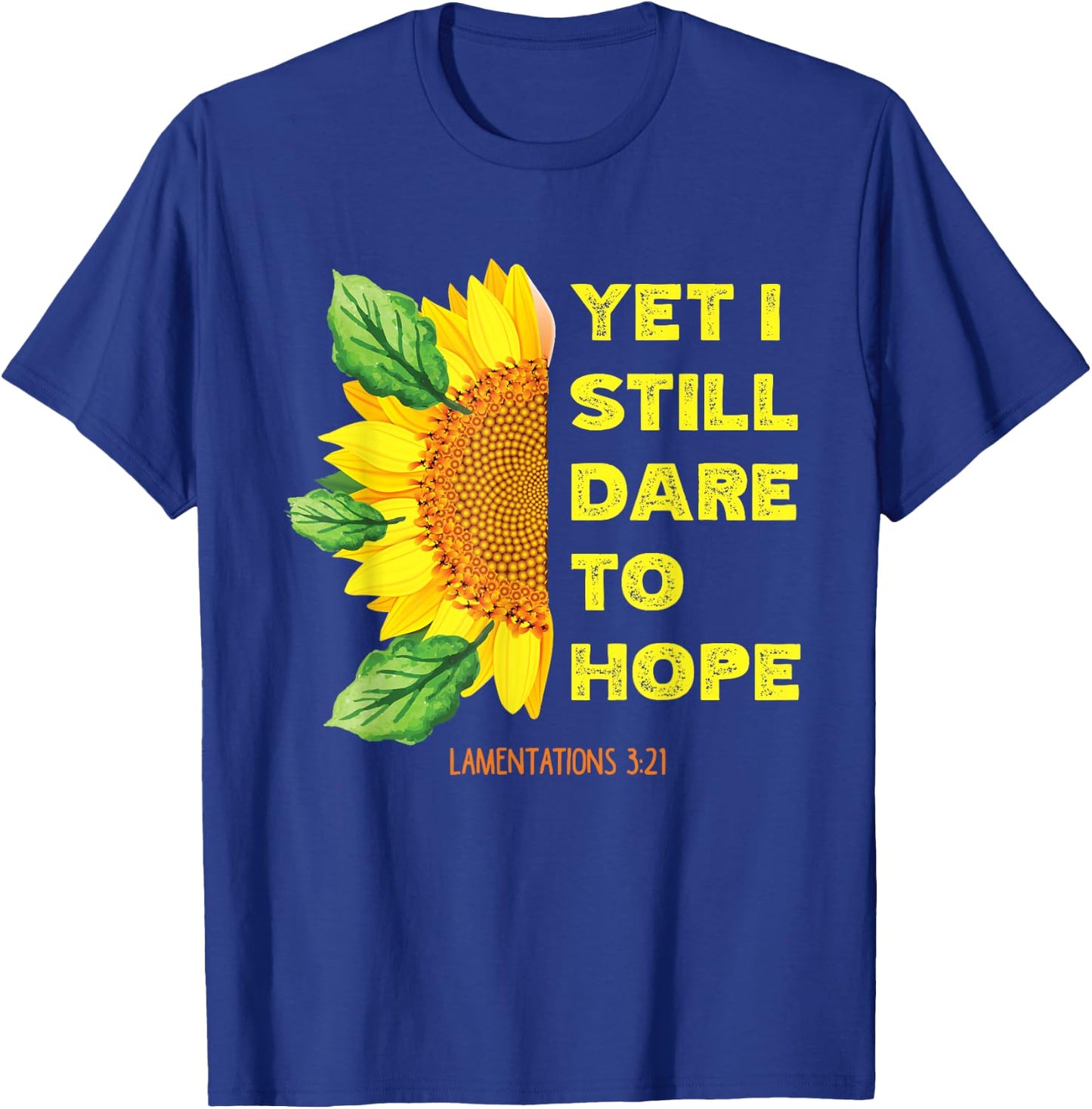 Lamentations 3:21 Christian Bible Verse Religious T-Shirt - T-Shirt | Royal