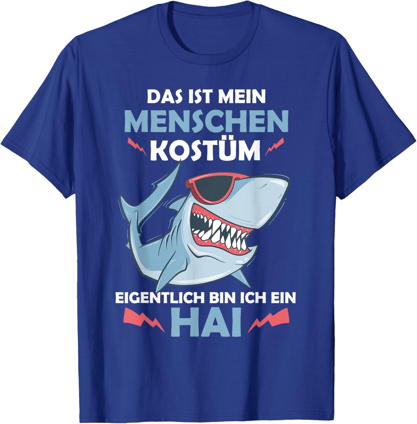 Shark Carnival Fish Costume Helau Fancy Dress Human Costume , black T-Shirt - T-Shirt | Royal