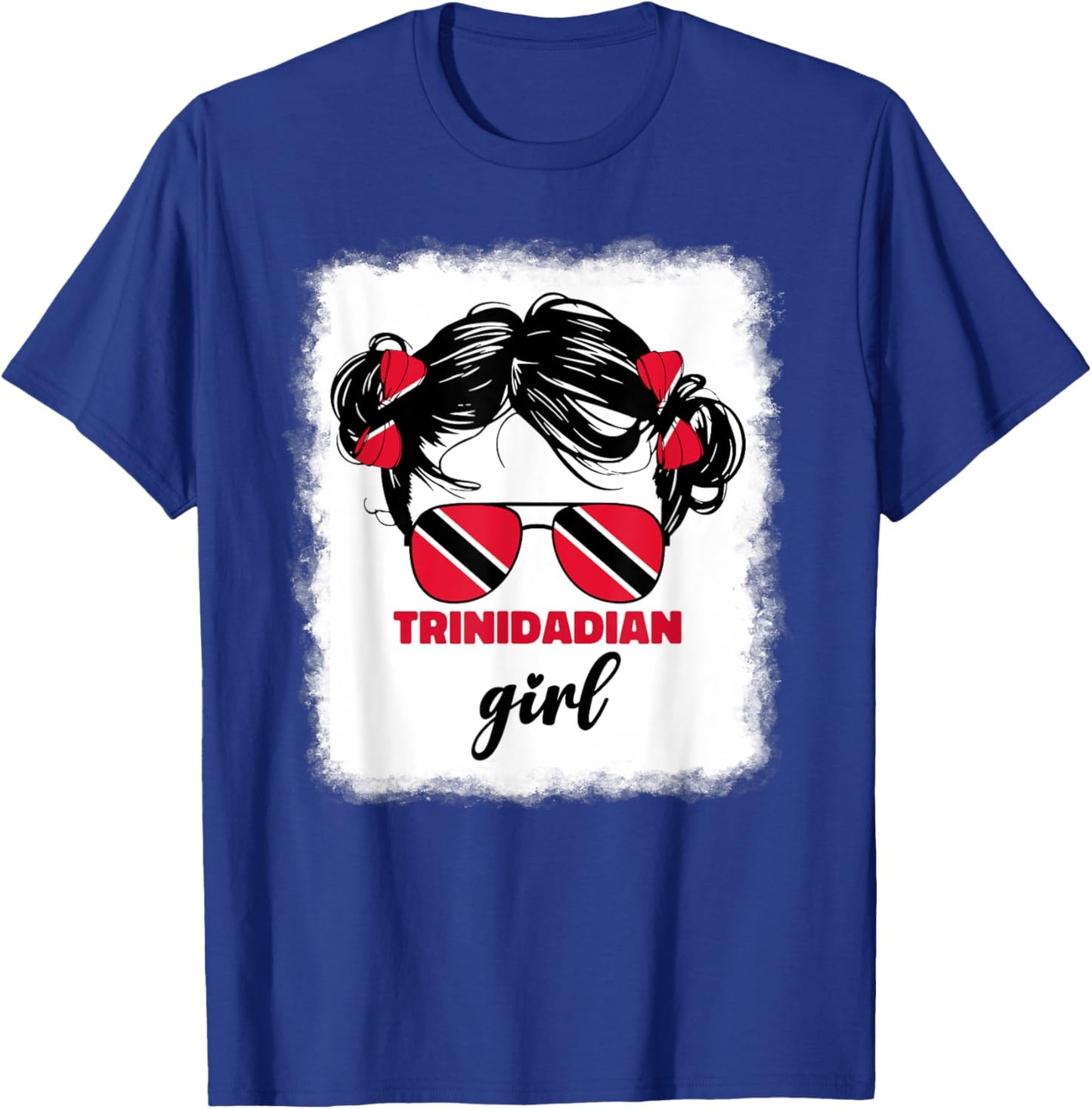Trinidadian Girl Kids Trini Trinidad and Tobago Flag Girls T-Shirt - T-Shirt | Royal