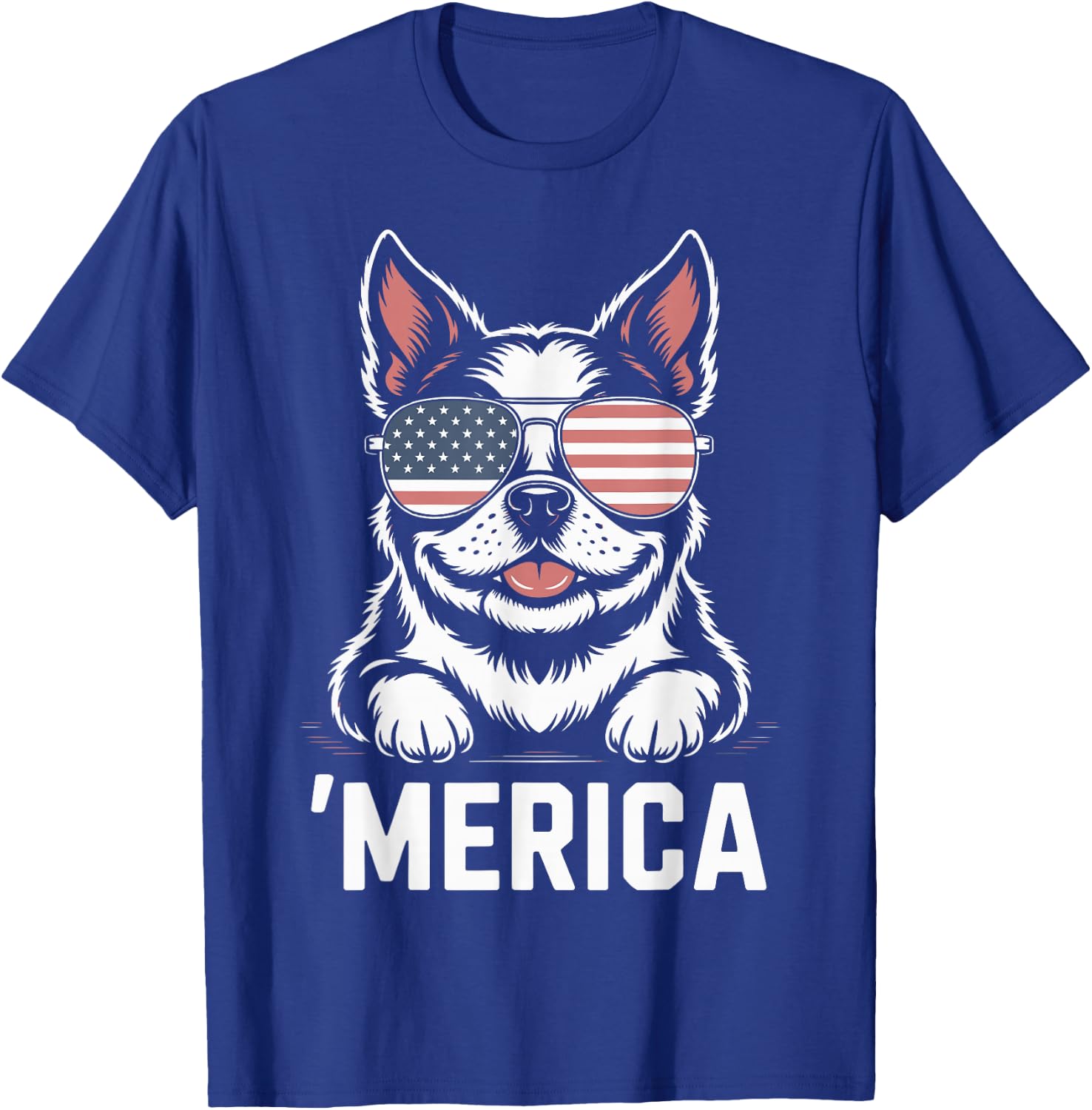 Boston Terrier 4th of July ‘Merica Patriotic T-Shirt - T-Shirt | Royal
