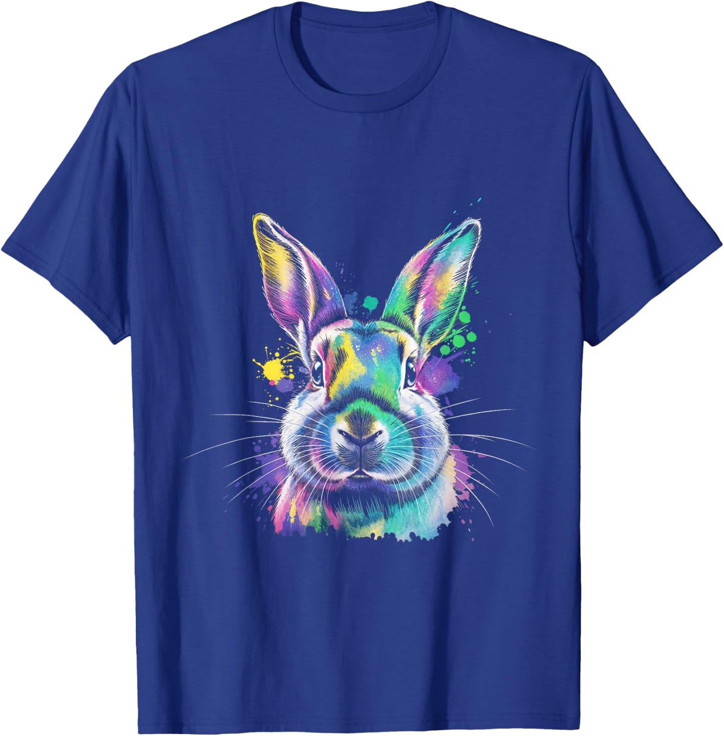 Bunny Hare Watercolor Pet Animal T-Shirt - T-Shirt | Royal