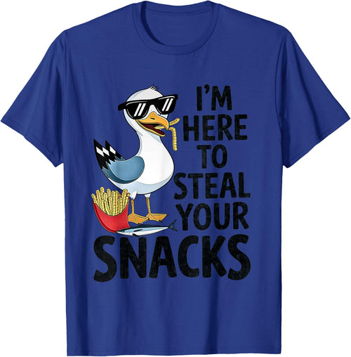 I'm Here To Steal Your Snacks Funny Design The seagull