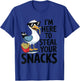 I'm Here To Steal Your Snacks Funny Design The seagull T-Shirt - T-Shirt | Royal