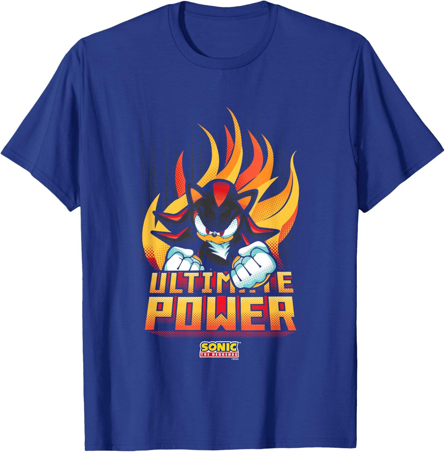 Sonic The Hedgehog Father's Day Shadow Ultimate Power Logo T-Shirt - T-Shirt | Royal