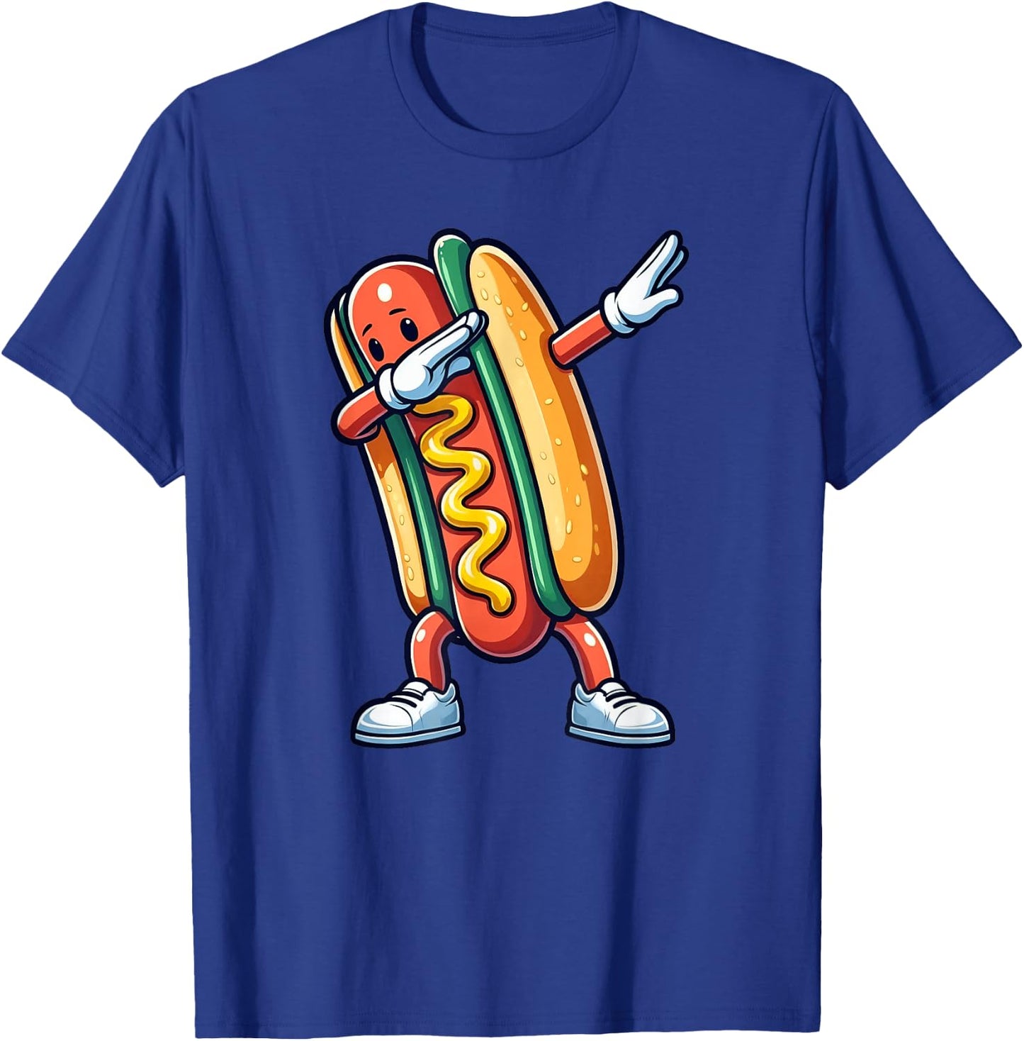 Hot Dog Funny Dabbing Women Kids Lovers T-Shirt - T-Shirt | Royal