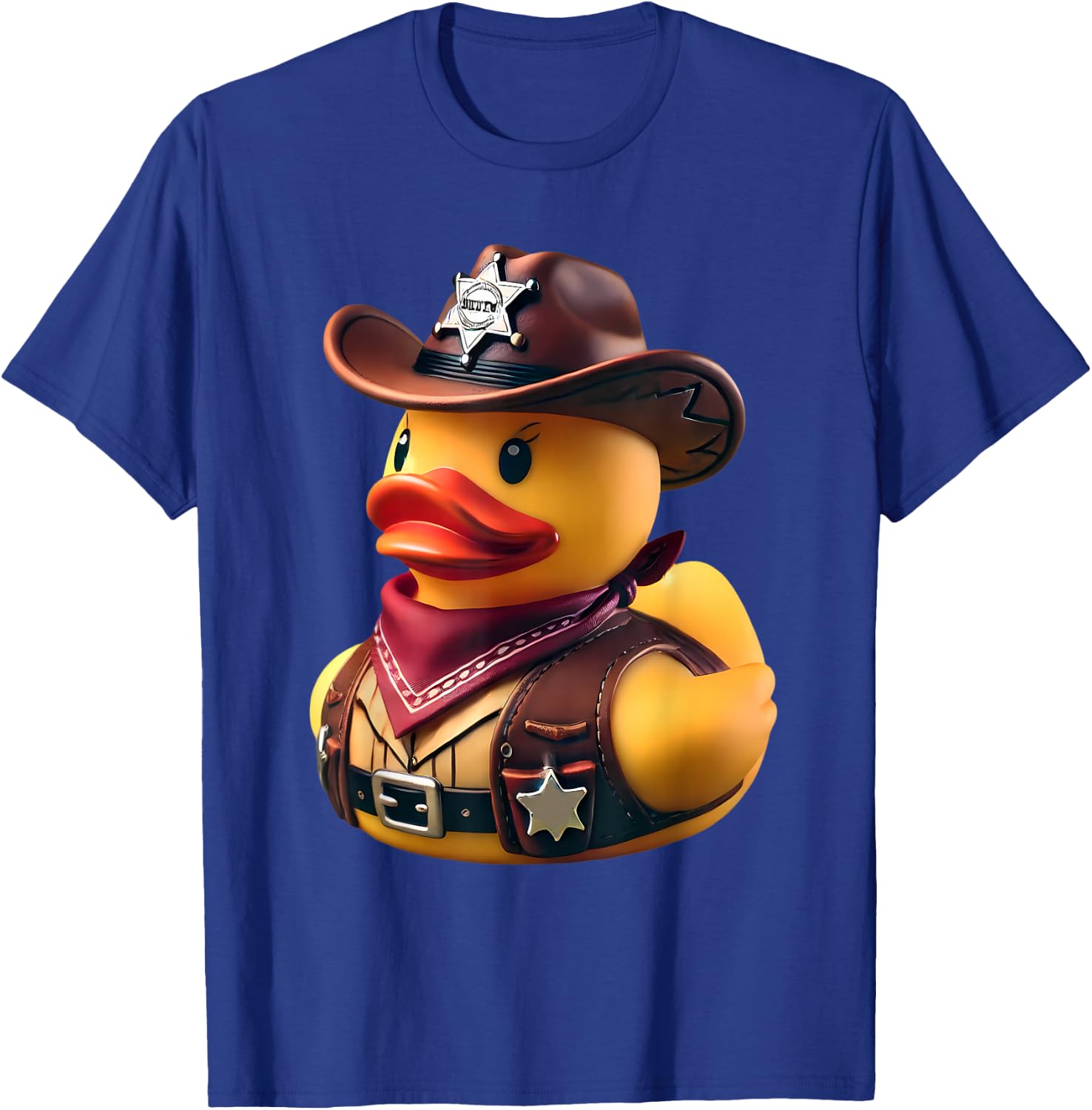 Rubber Duck Cowboy Ducky Duckie Men Women Kids T-Shirt - T-Shirt | Royal
