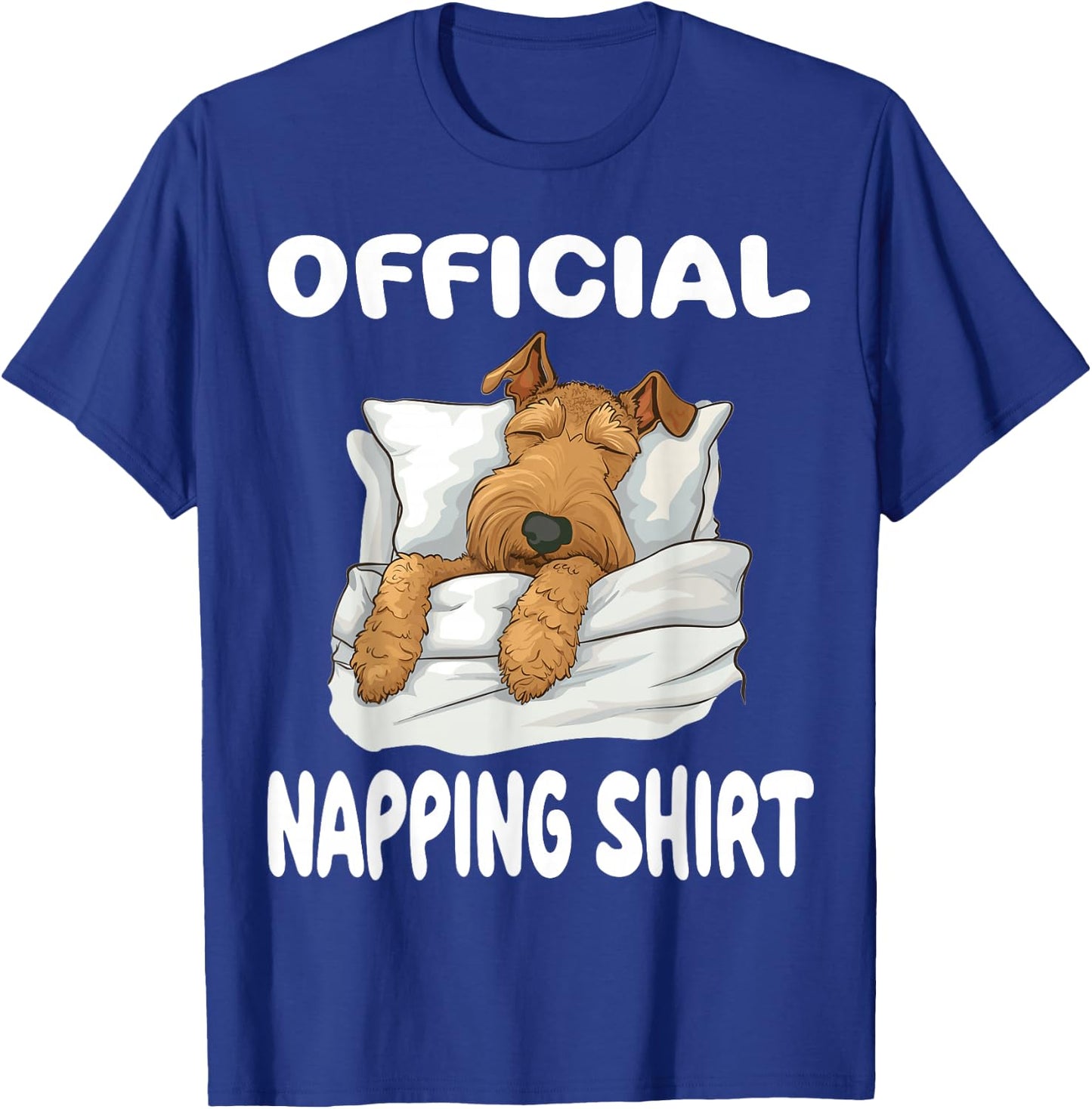 Airedale Terrier Dog Official Napping shirt Pajamas T-Shirt - T-Shirt | Royal