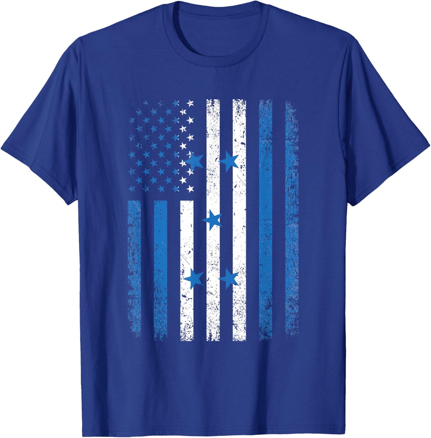 Honduras USA Flag 4th of July Patriot American Honduran Flag T-Shirt - T-Shirt | Royal
