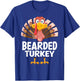 Thanksgiving Bearded Turkey Matching Pajama T-Shirt - T-Shirt | Royal