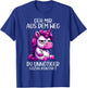 with German Text "Geh Mir Aus Dem Weg Du Unnötiger Sozialkontakt" Unicorn, black T-Shirt - T-Shirt | Royal