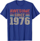 50th Birthday Vintage 1976 Classic 50yr Awesome Since 1976 T-Shirt - T-Shirt | Royal