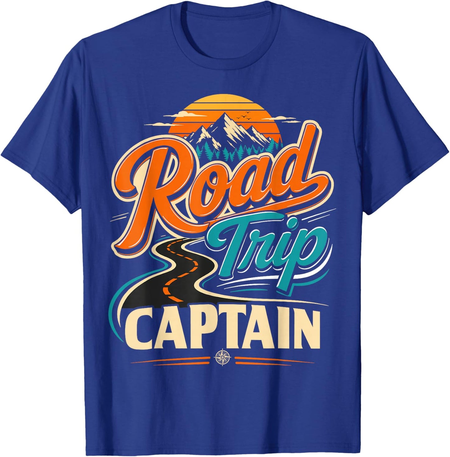 Retro Road Trip Captain Adventure T-Shirt - T-Shirt | Royal