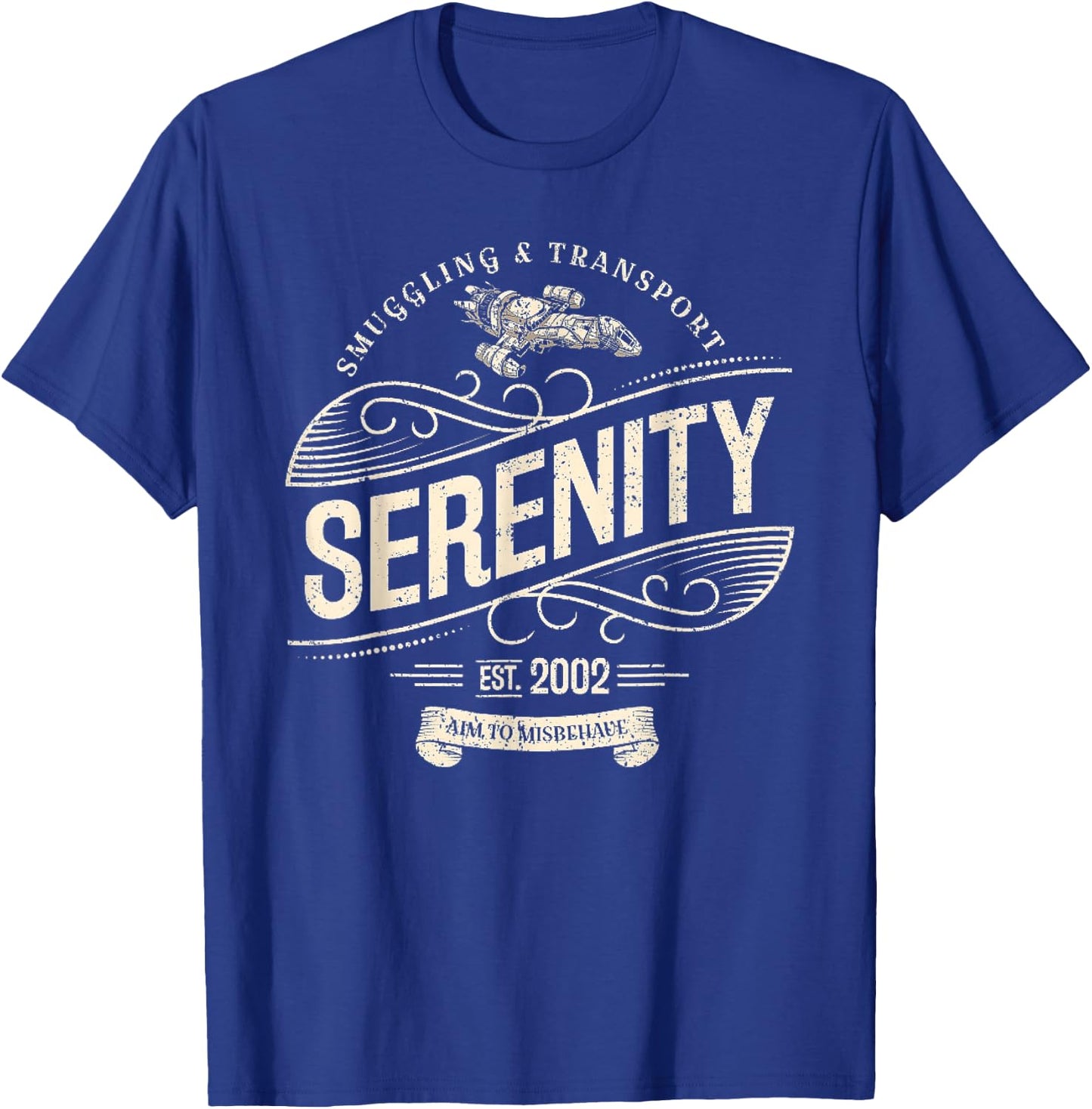 Vintage Serenity Smuggling & Transport Firefly , black T-Shirt - T-Shirt | Royal