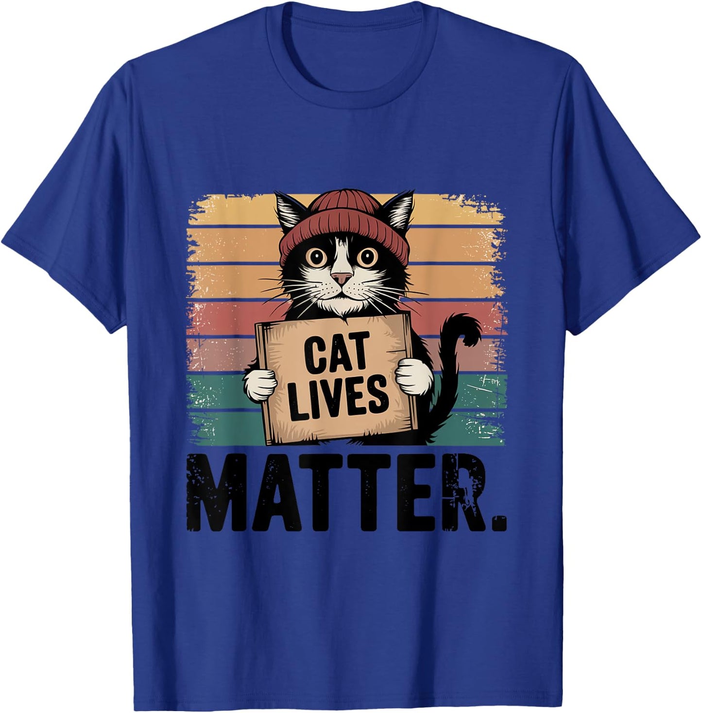 Donald Trump 2024 Cats Lives Matter Please Don't Eat My Cat Men Women T-Shirt - T-Shirt | Royal