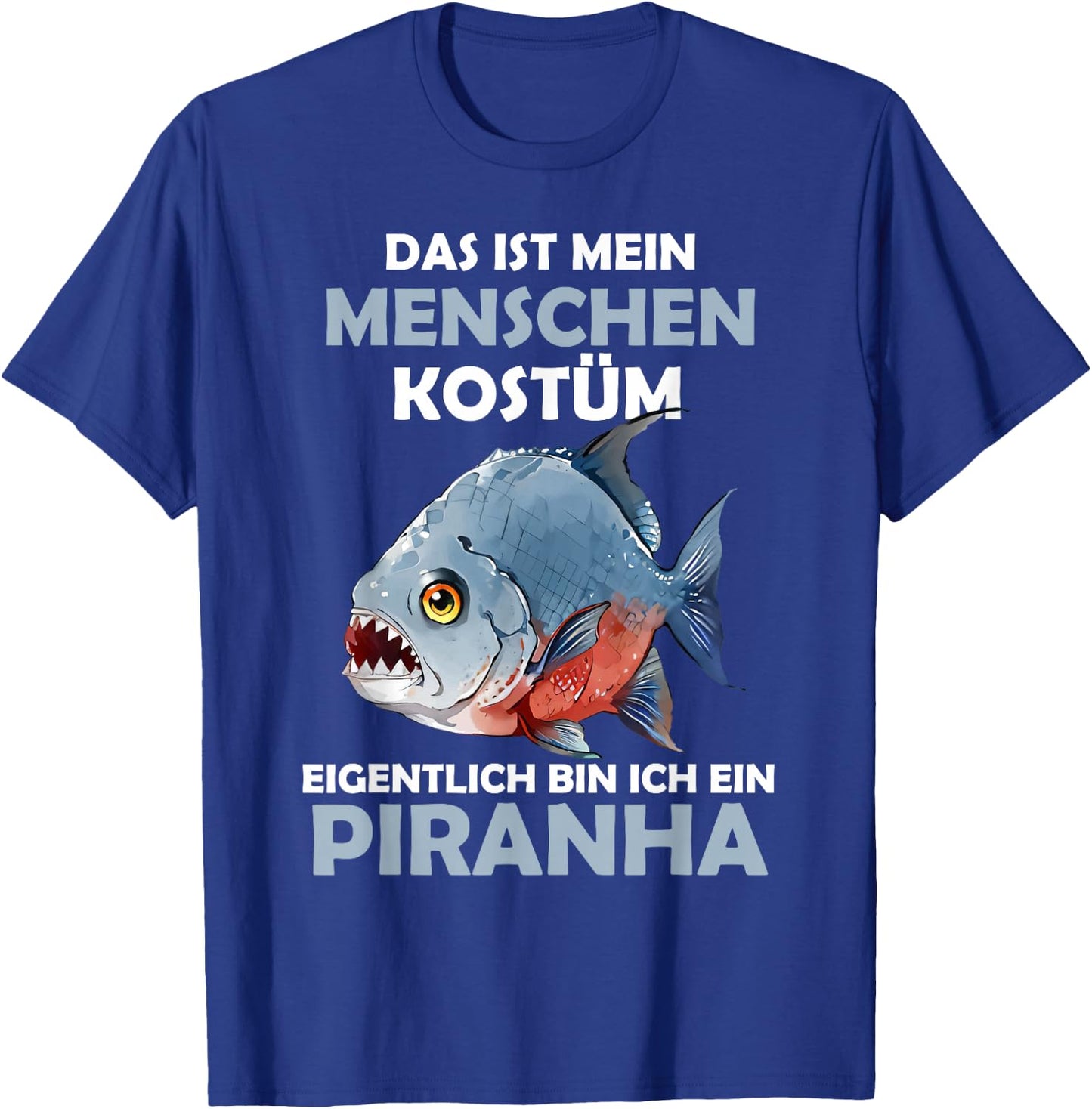 Piranha Carnival Fish Costume Helau Fancy Dress Human Costume , black T-Shirt - T-Shirt | Royal