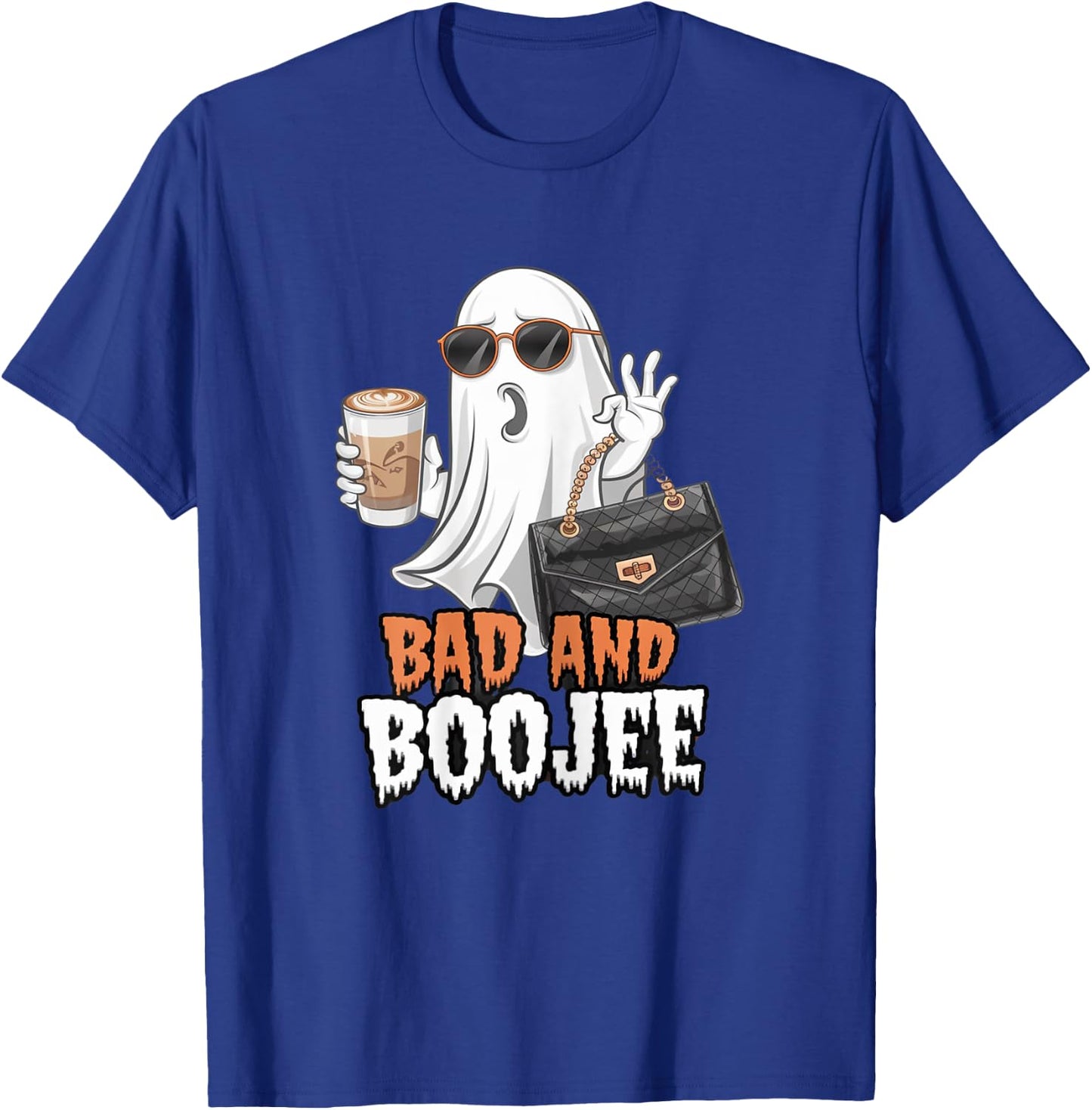 Halloween B00Jee Ghost Funny Spooky Season Bad and Boo-Jee T-Shirt - T-Shirt | Royal