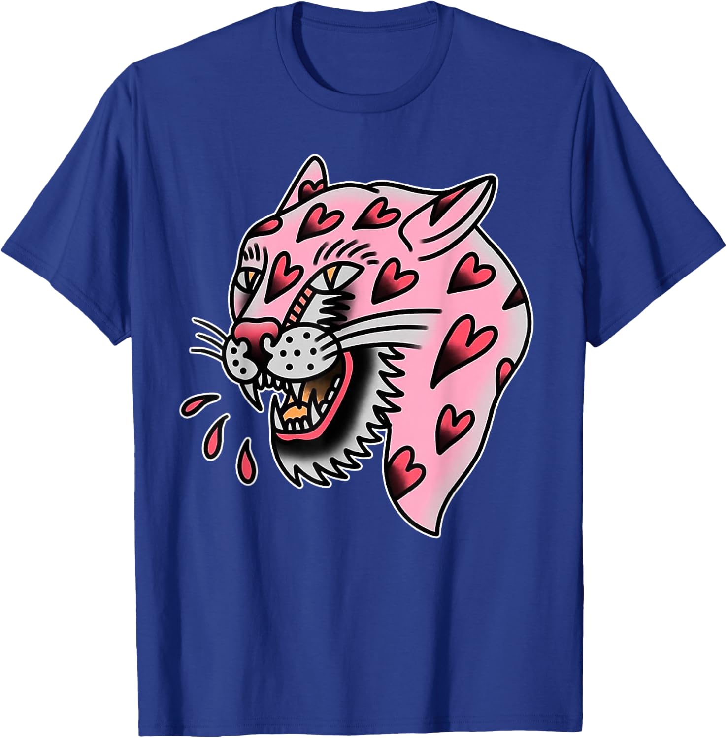 Panther Pink x Heart Love Traditioneller Blitz T-Shirt - T-Shirt | Royal