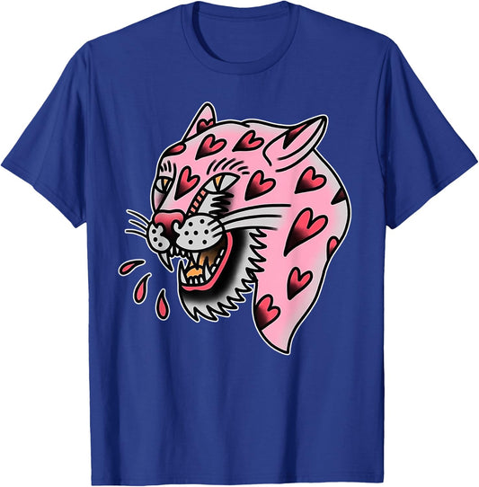 Panther Pink x Heart Love Traditioneller Blitz T-Shirt - T-Shirt | Royal