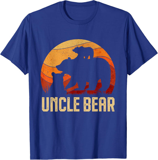 Vintage Uncle Bear Gifts For Father's Day Dad Grandpa Men T-Shirt - T-Shirt | Royal