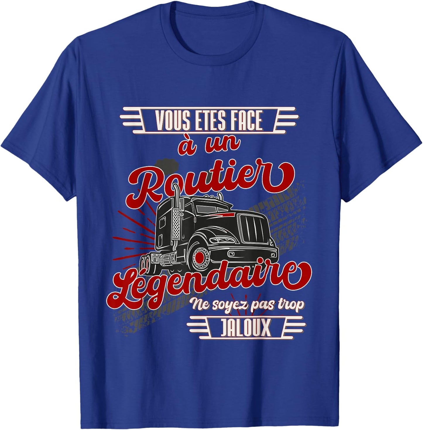Road Humour Truck Driver Heavy Duty Vintage , Black T-Shirt - T-Shirt | Royal