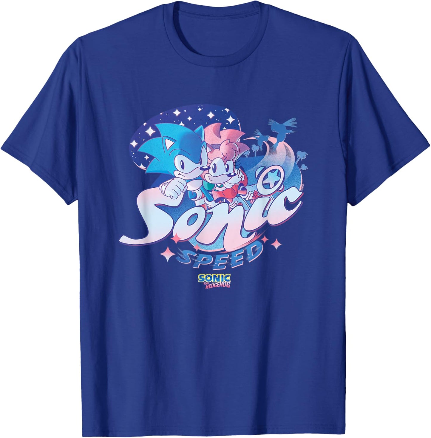Sonic The Hedgehog Sonic Speed Amy Rose Cute Vintage T-Shirt - T-Shirt | Royal