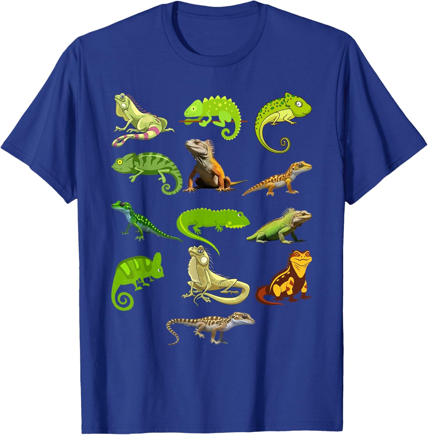 Kids Lizard Collage Bearded Dragon T-Shirt - T-Shirt | Royal
