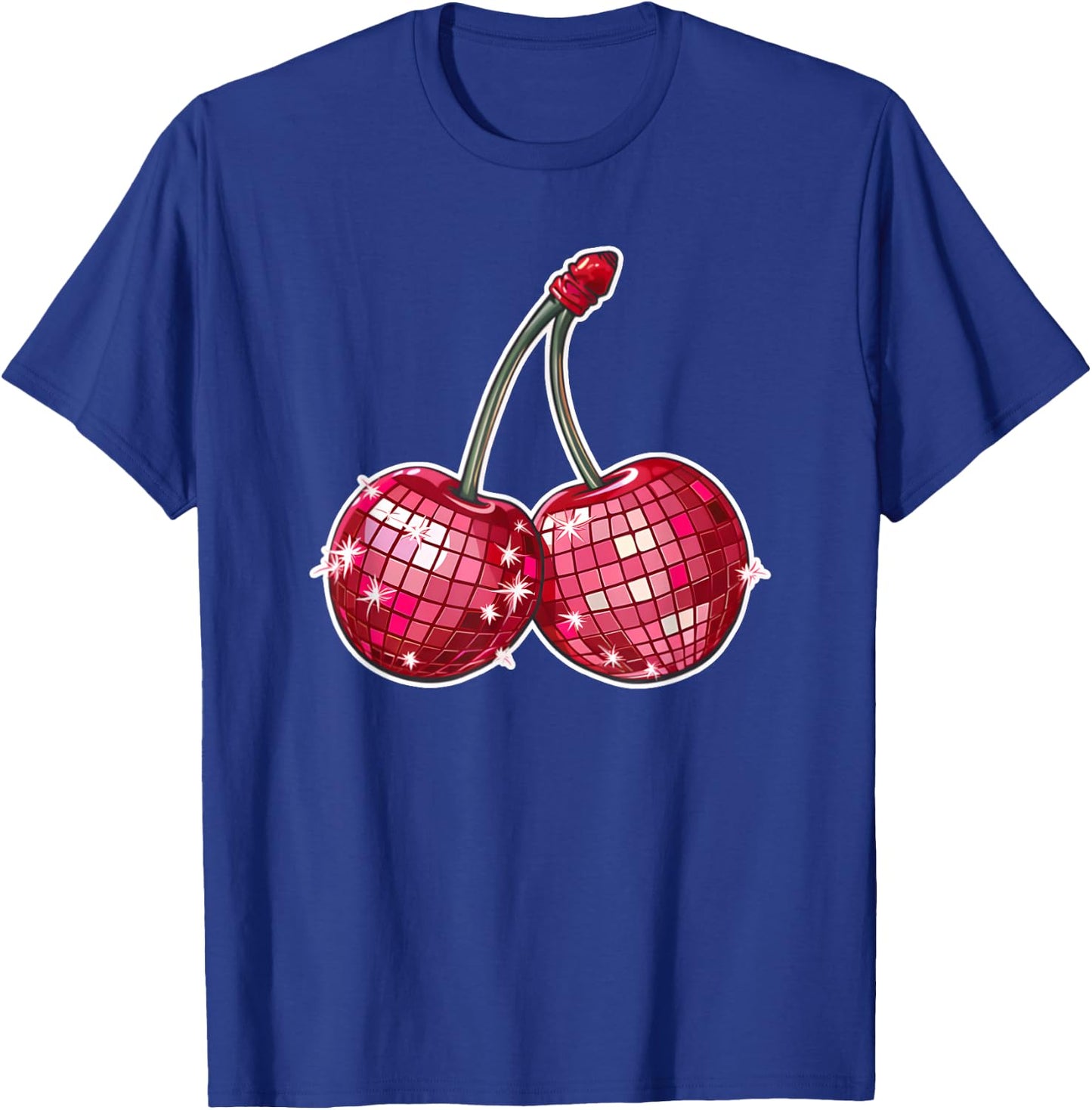 Red Disco Ball Cherries Cherry T-Shirt - T-Shirt | Royal