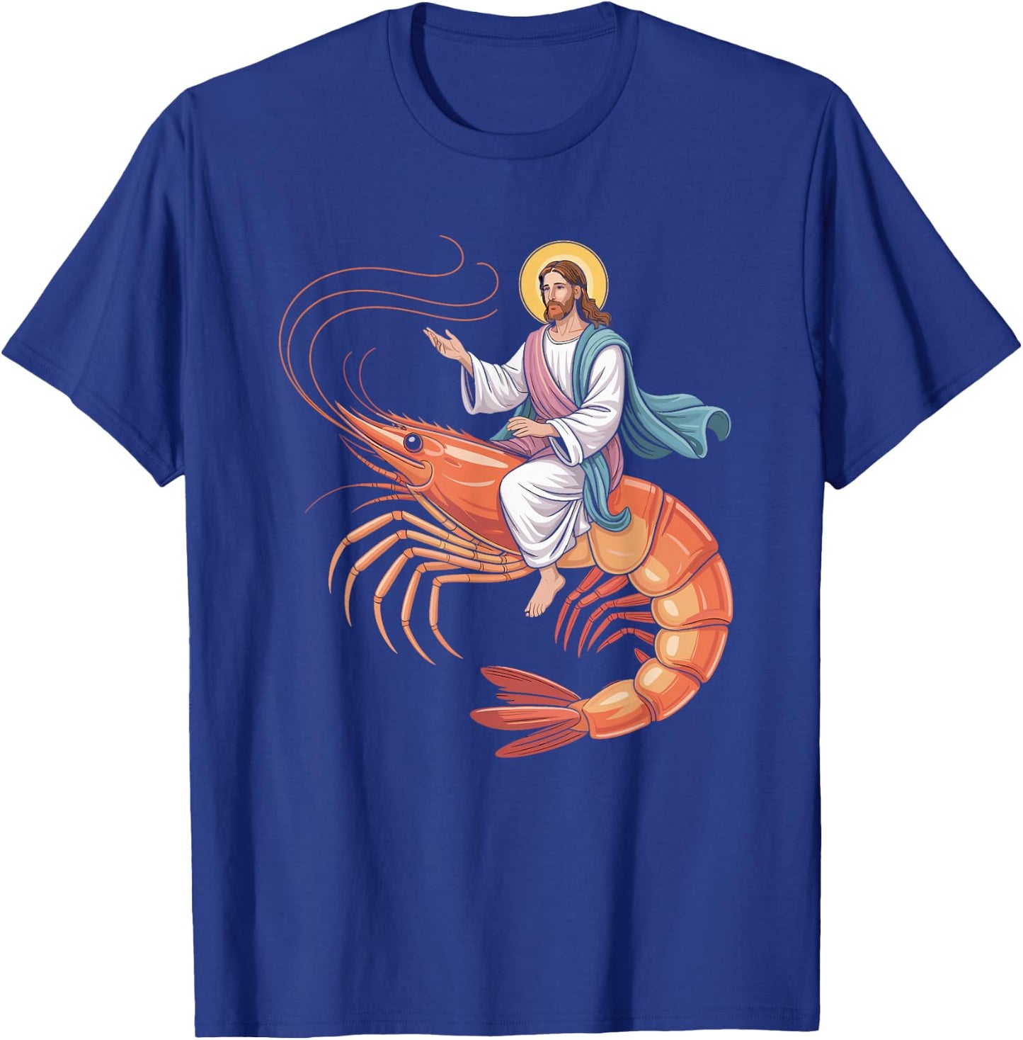 Holy Shrimp Meme Parody Design T-Shirt - T-Shirt | Royal