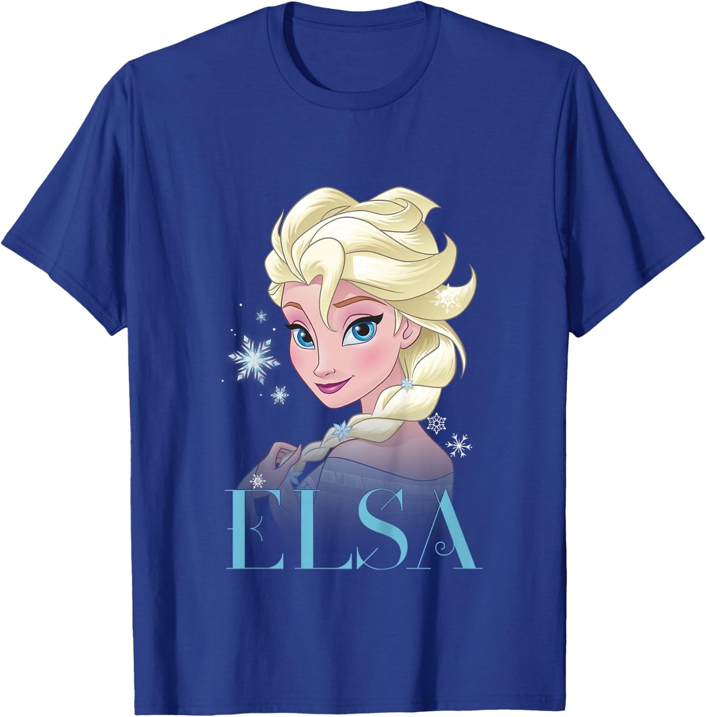 Children's Frozen Elsa Snowflake Portrait , White T-Shirt - T-Shirt | Royal