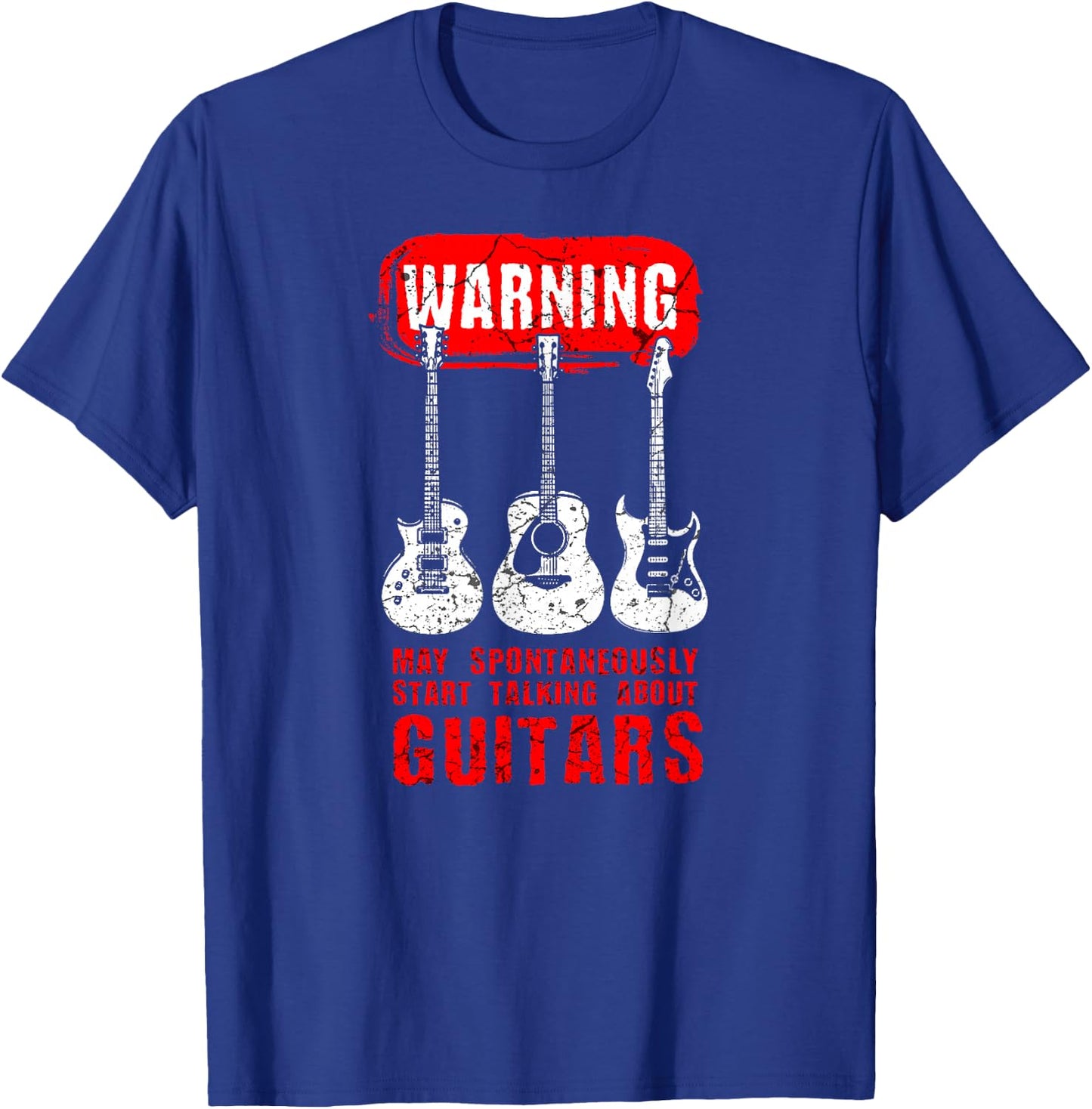 Guitar Shirt for a Guitarist or Player of a Guitar T-Shirt - T-Shirt | Royal