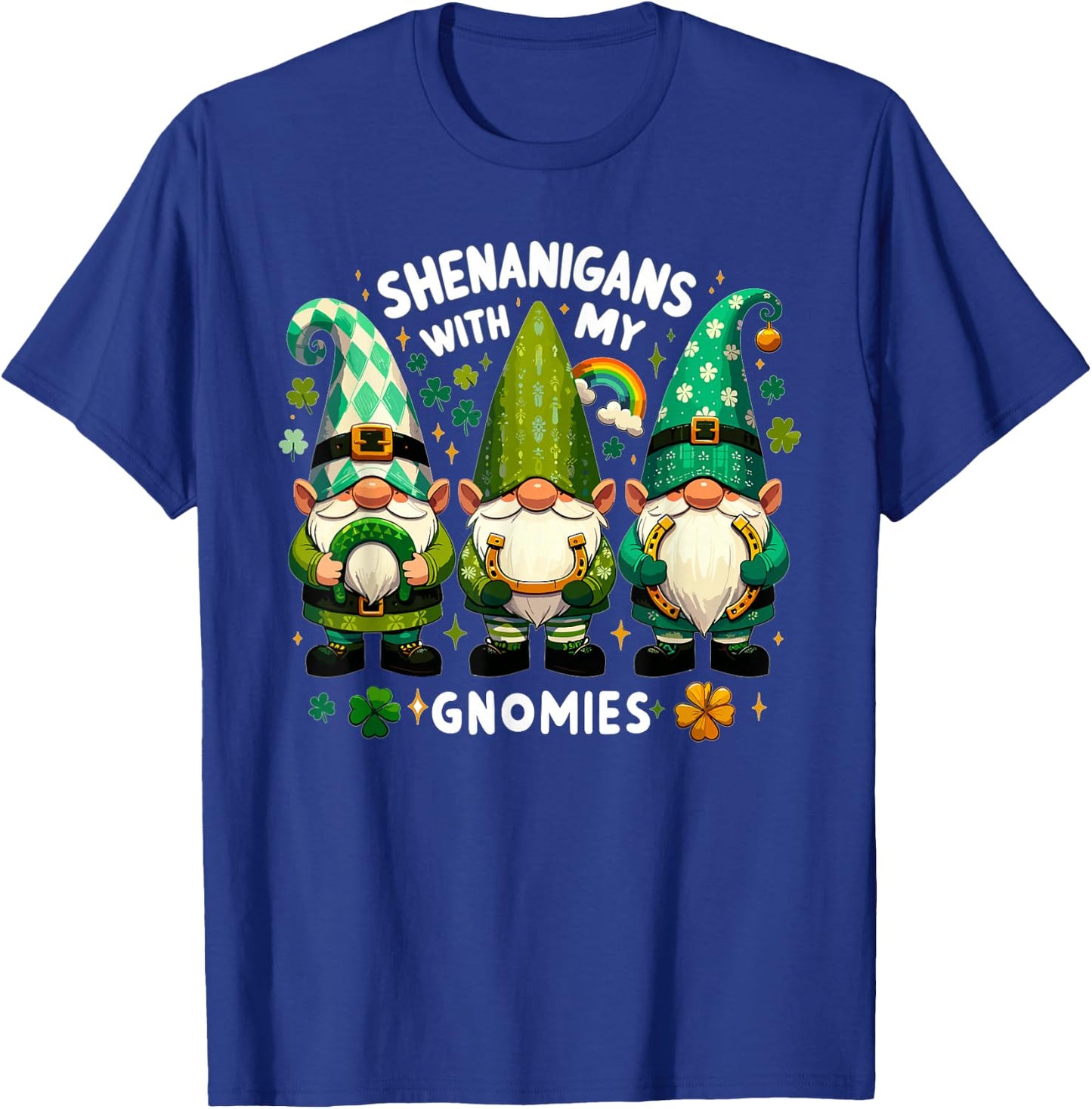 St Patricks Day Shirt Women - Shenanigans With My Gnomies T-Shirt - T-Shirt | Royal