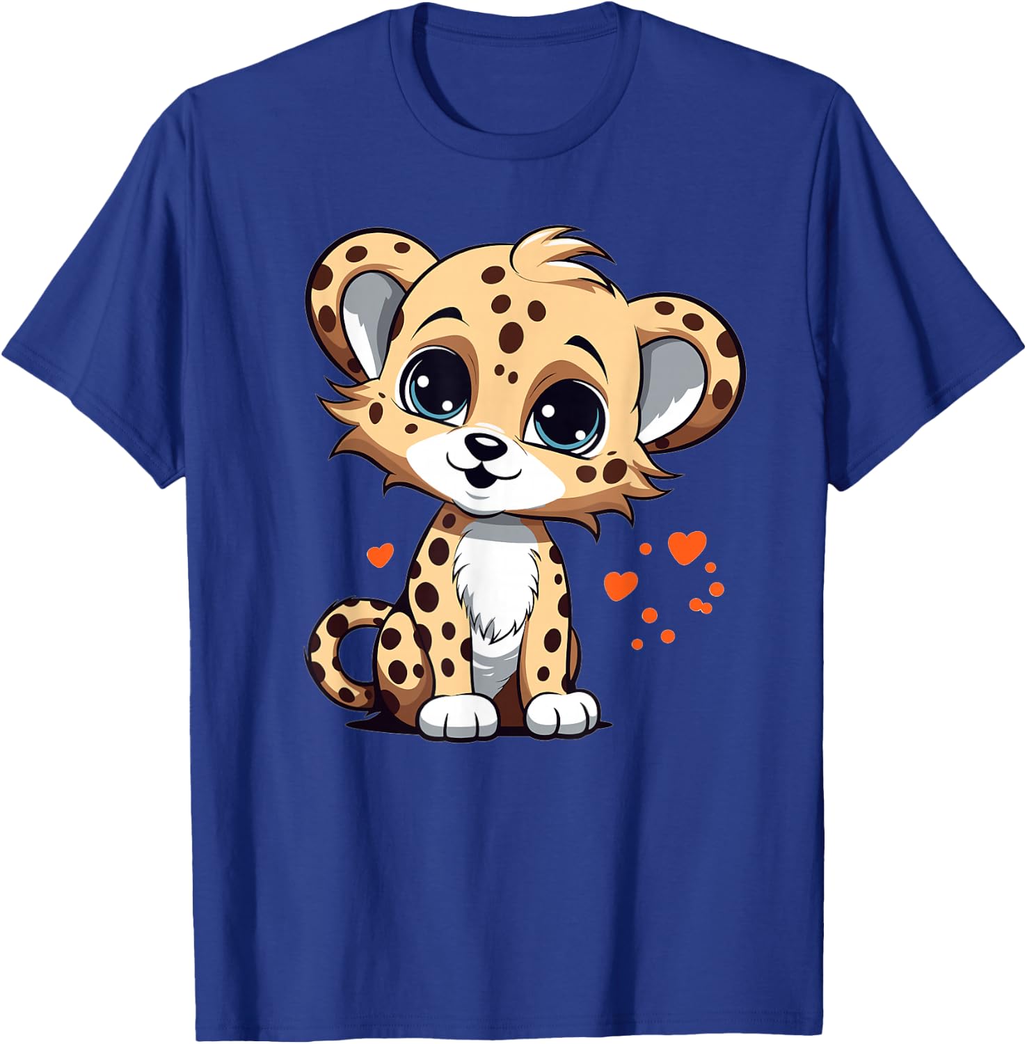 Cute Cheetah with Hearts I Kids Cheetah T-Shirt - T-Shirt | Royal