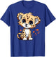Cute Cheetah with Hearts I Kids Cheetah T-Shirt - T-Shirt | Royal