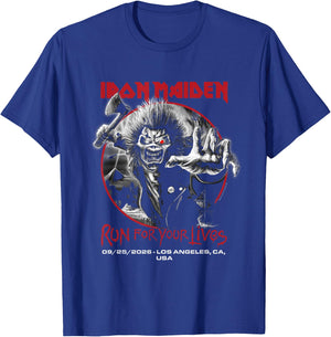 Iron Maiden Run for Your Lives Tour 2026 Los Angeles T-Shirt - T-Shirt | Royal