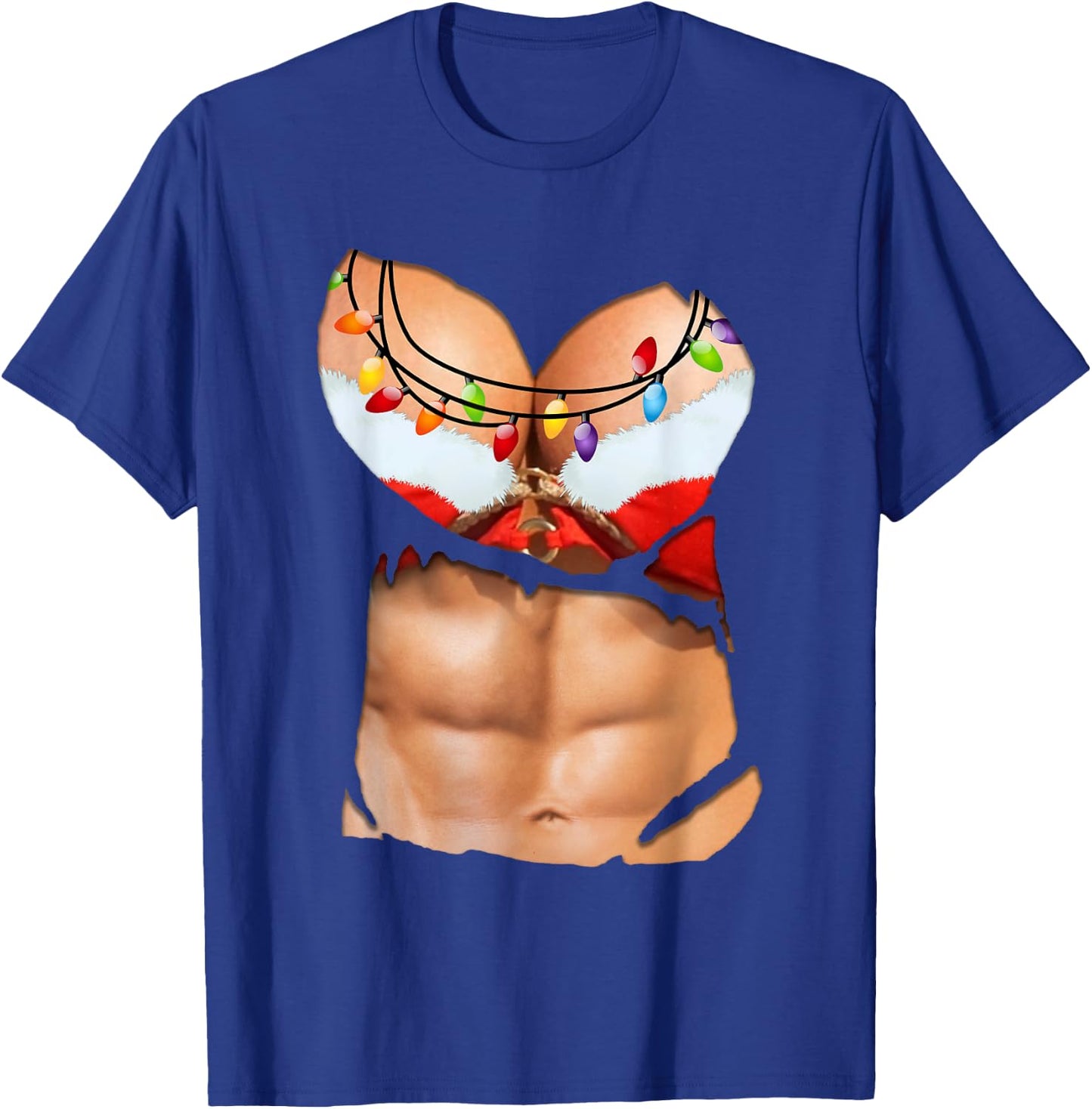 Fake Abs Shirt Funny Bikini Body Muscle Six Pack 3D T-Shirt - T-Shirt | Royal