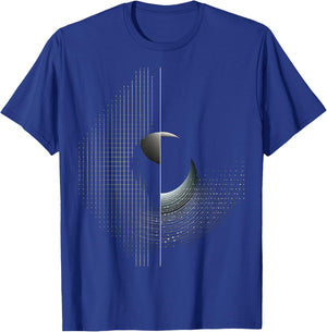 Mond Pixel Kunst Grafik Geometrisches Motiv Mond T-Shirt - T-Shirt | Royal