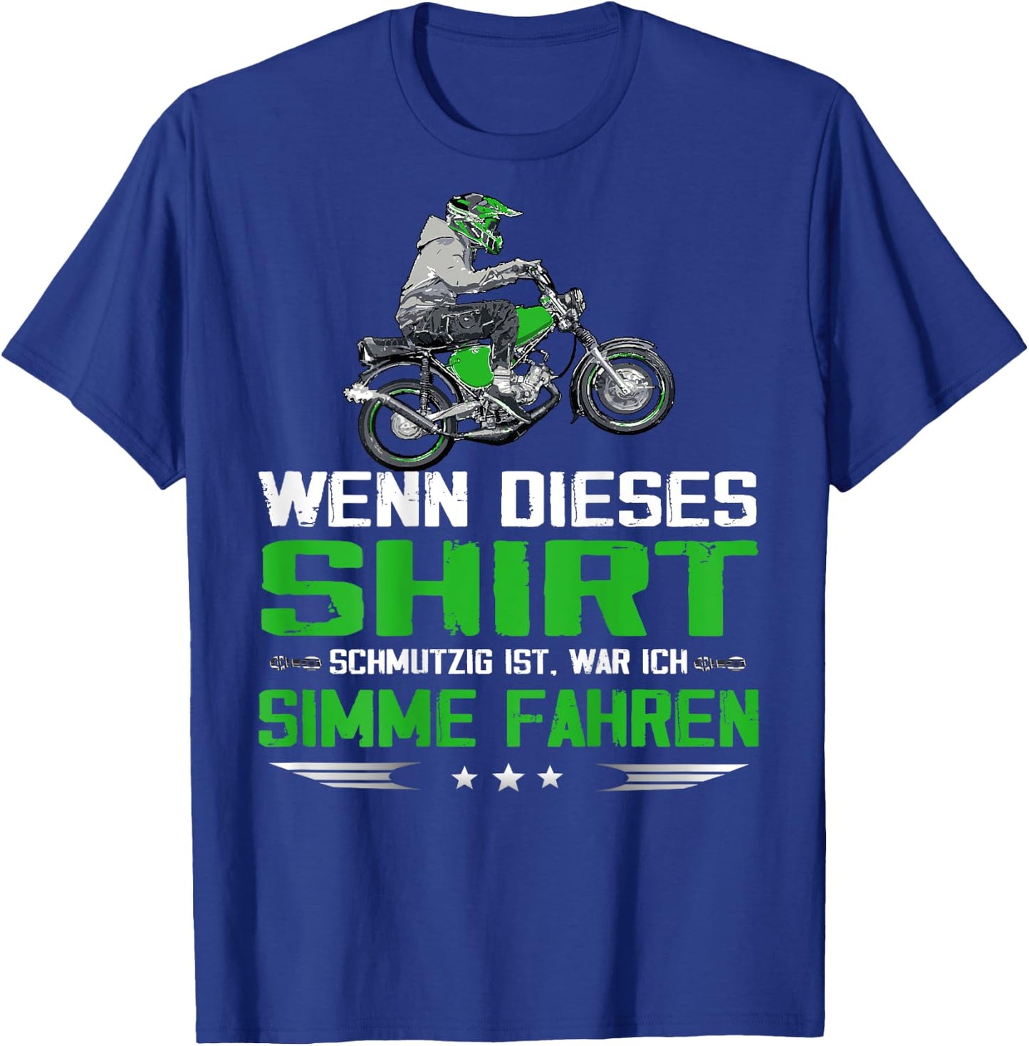 Lustiger Simme Spruch Simsonfahrer Moped T-Shirt - T-Shirt | Royal