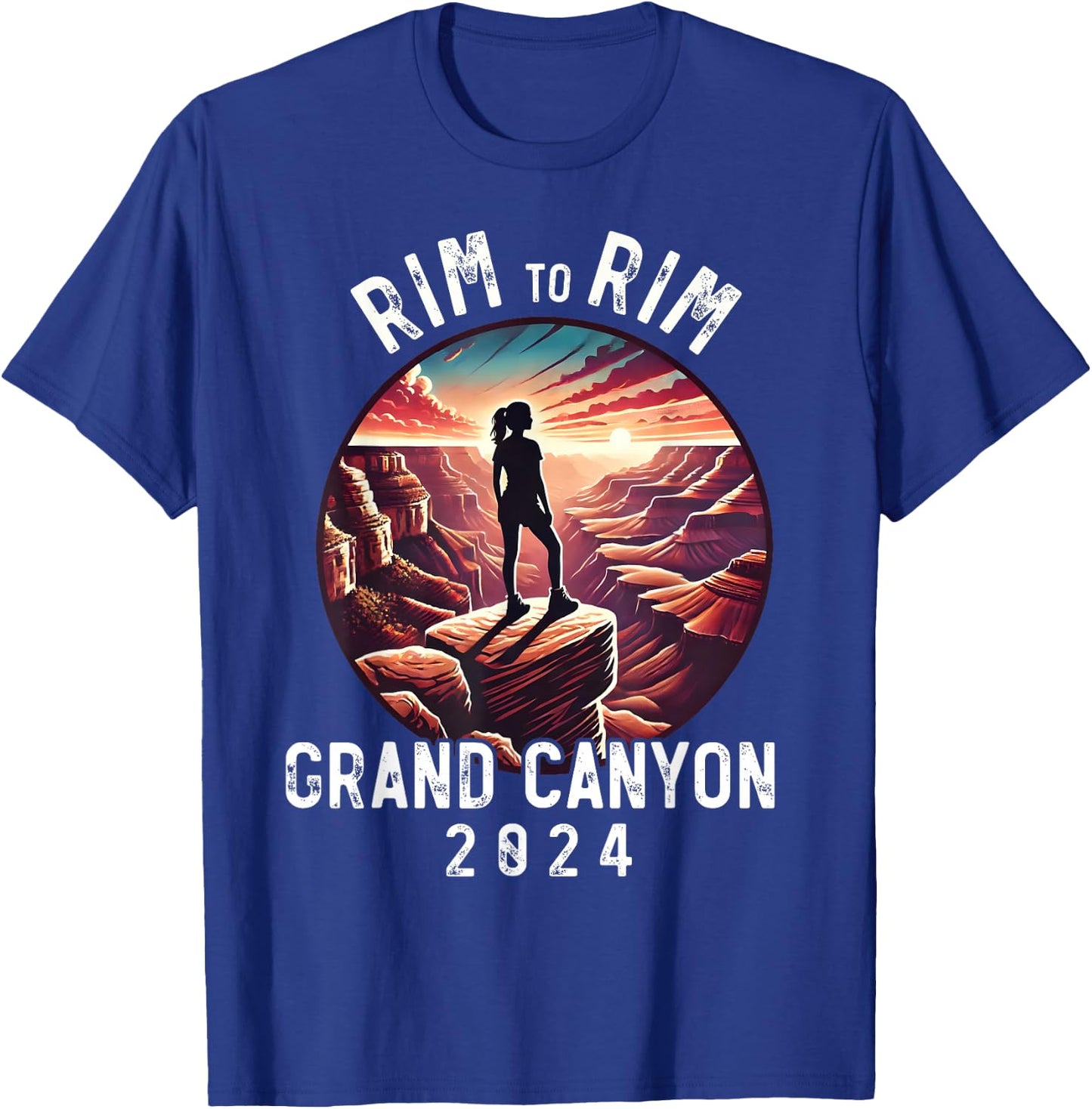 Rim - Rim Grand Canyon, I Hiked The Grand Canyon 2024, Women T-Shirt - T-Shirt | Royal