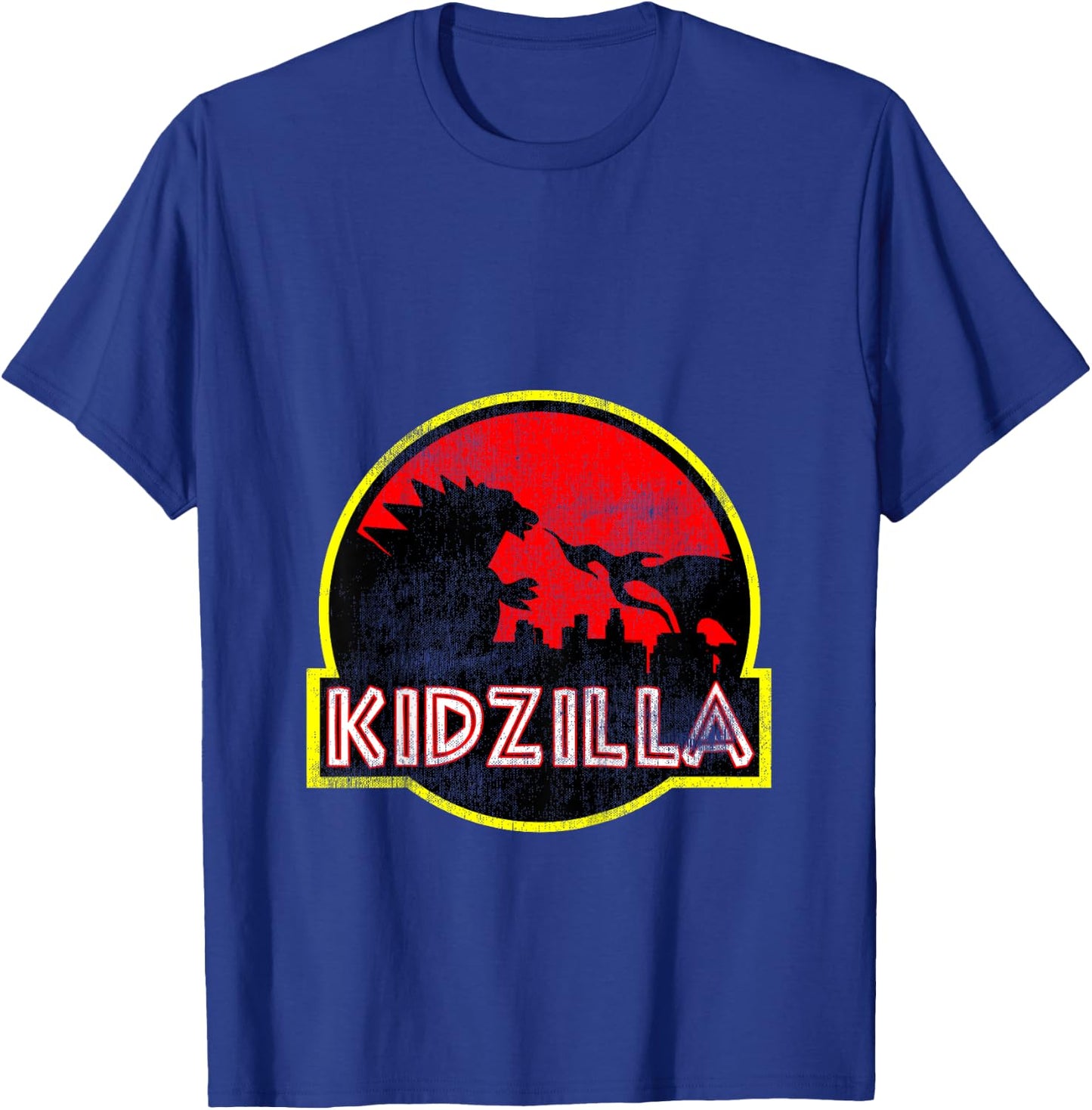 Distressed Funny Boy's Girl's Birthday Gift Kidzilla Gift T-Shirt - T-Shirt | Royal
