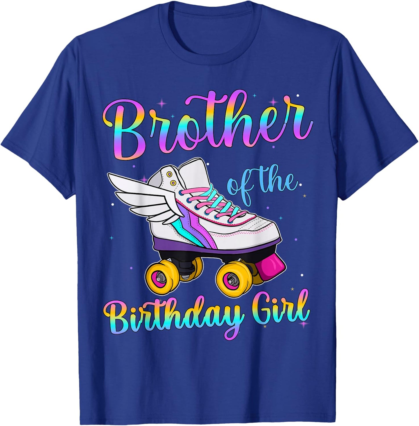 Brother of the Birthday girl Rolling skate Family Party T-Shirt - T-Shirt | Royal