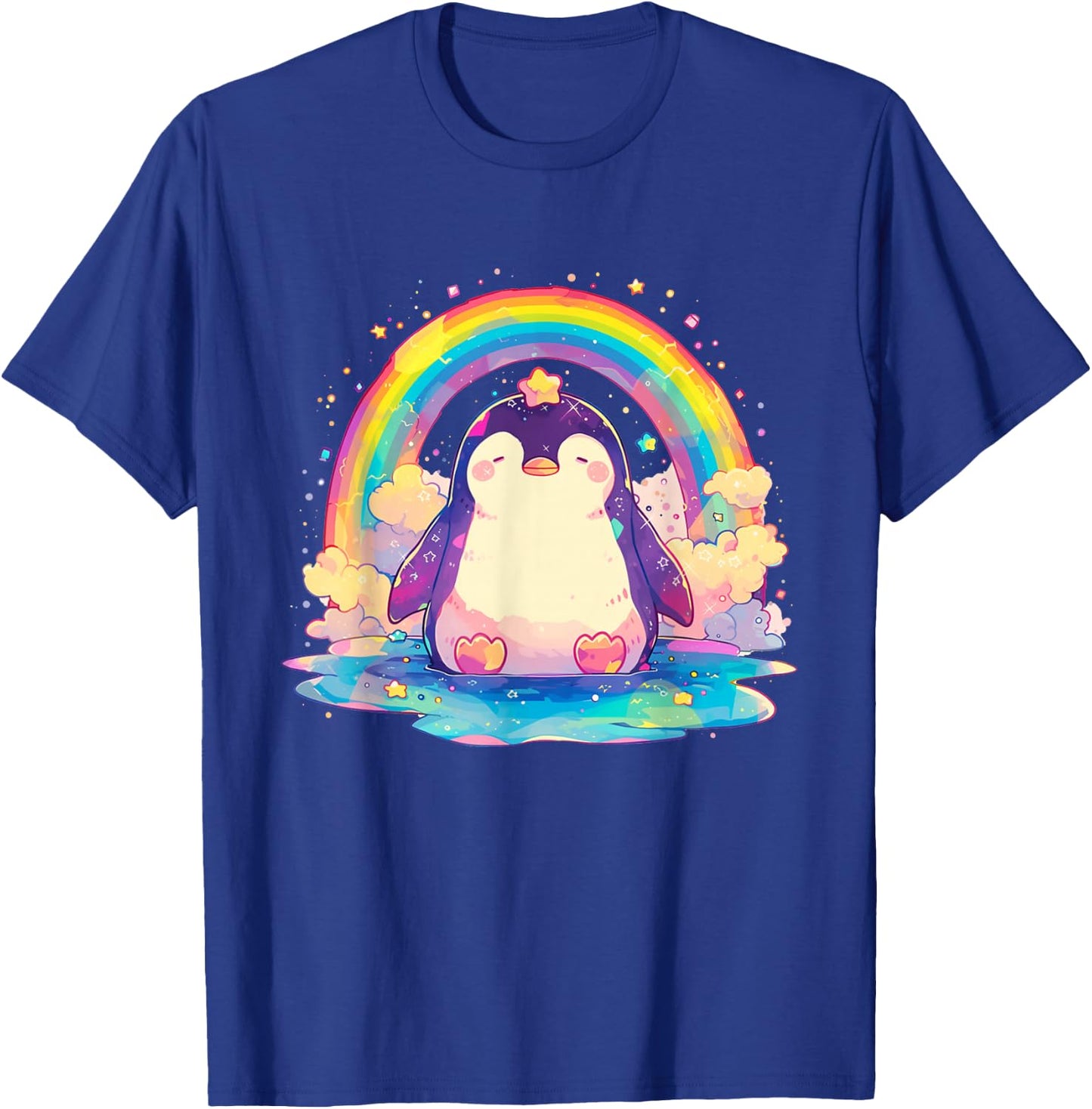 Penguin Rainbow - Penguin Kawaii T-Shirt - T-Shirt | Royal