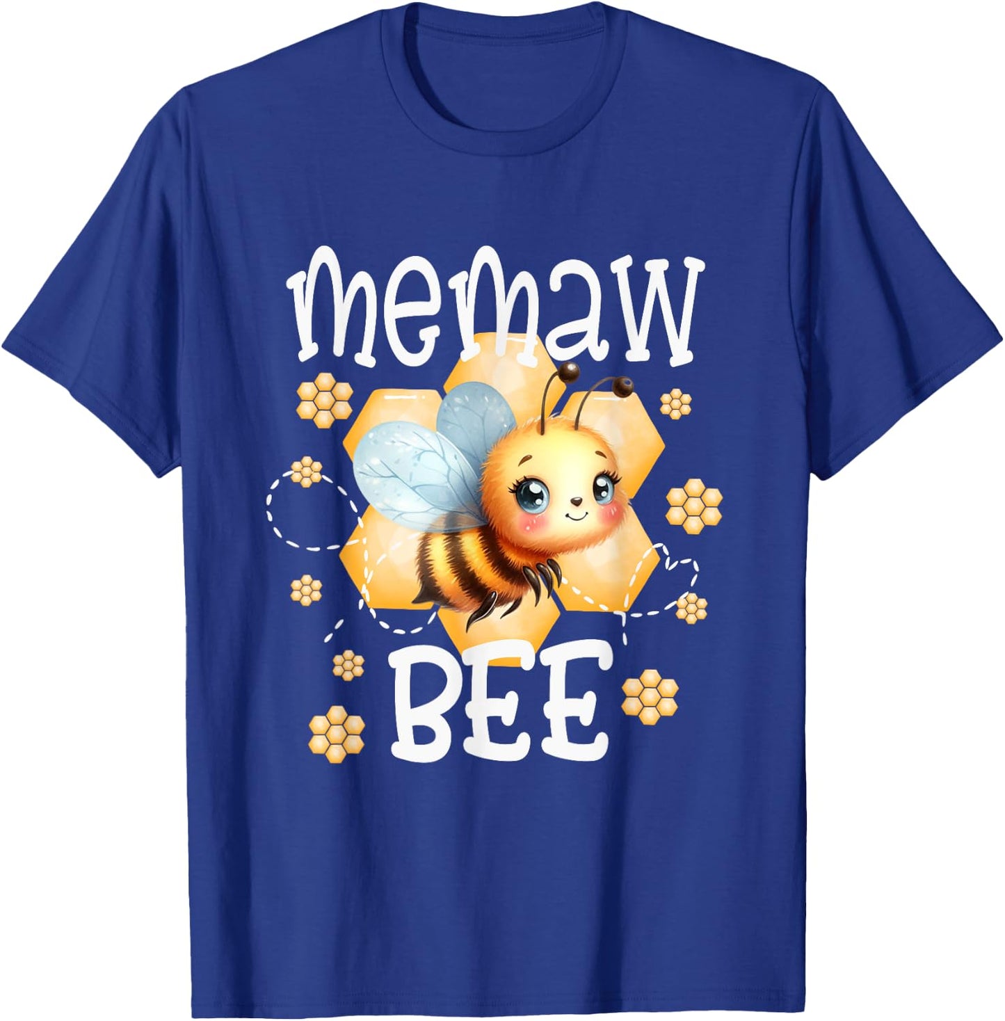 Family Bee Shirts Memaw First Bee Day Outfit Birthday T-Shirt - T-Shirt | Royal