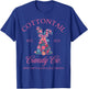 Easter Bunny Cottontail Coquette Bow Floral Girls Top T-Shirt - T-Shirt | Royal
