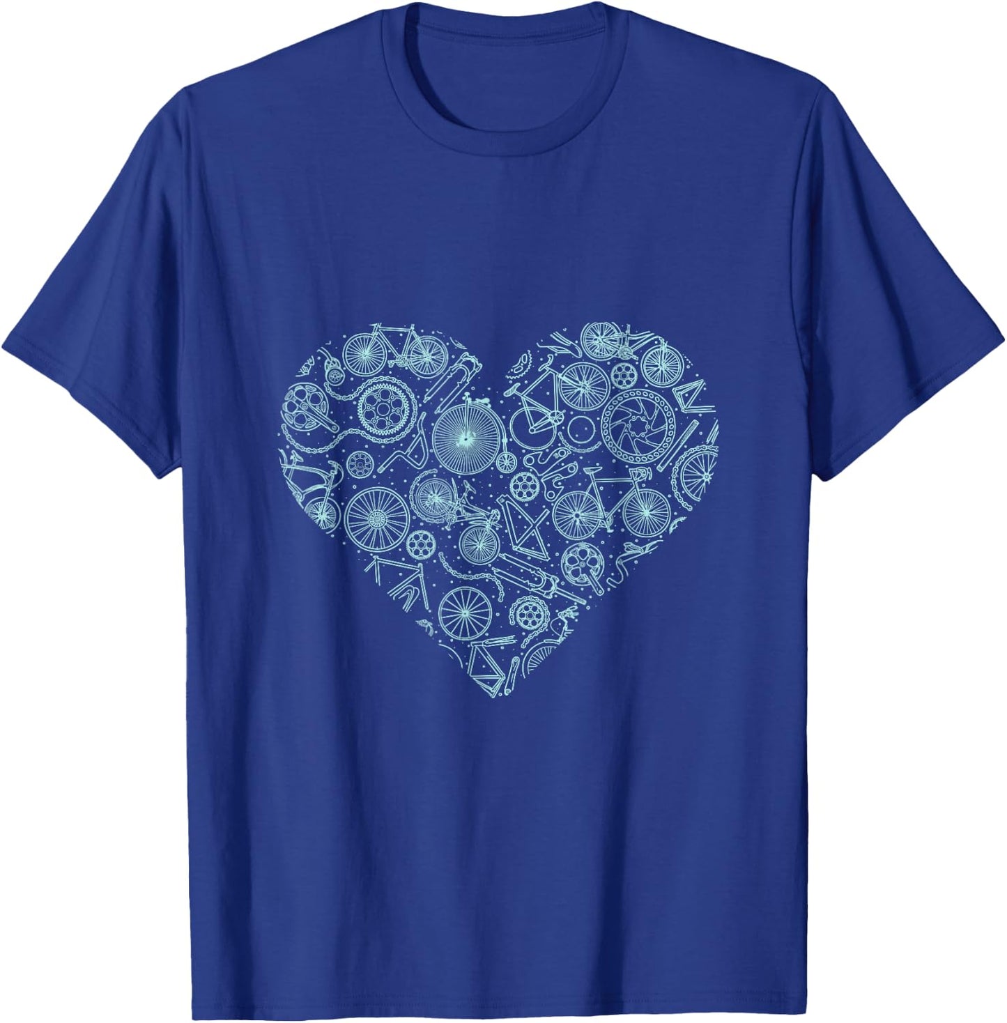 Cycling Lover Cyclist Valentines Day Gift MTB Bicycle T-Shirt - T-Shirt | Royal