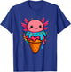 Axolotl Drip Ice Cream Cute Dripping T-Shirt - T-Shirt | Royal