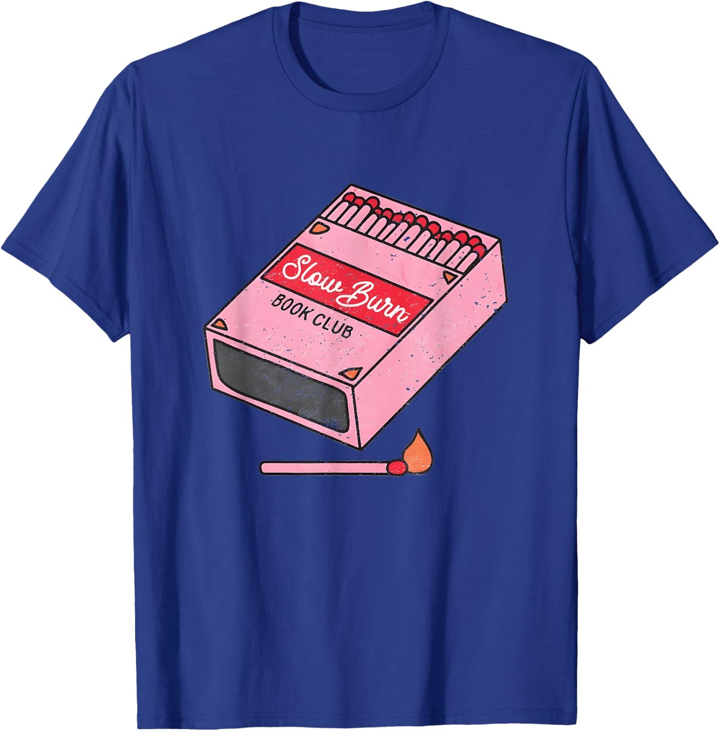 Slow Burn Book Club Vintage Romance Reader Book Lover T-Shirt - T-Shirt | Royal